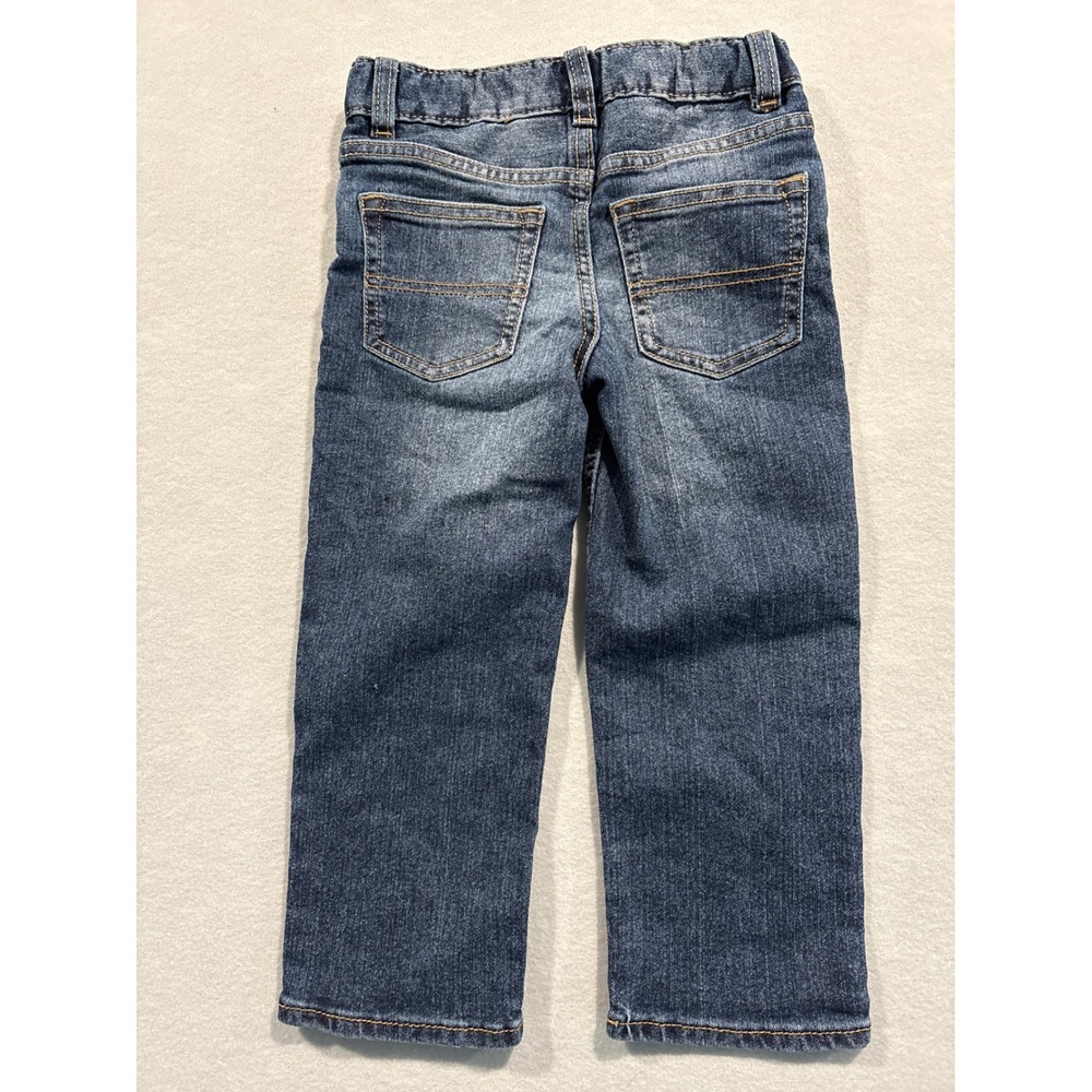 OshKosh Bgosh Boys Toddler 3T Classic Straight Leg Jeans Medium Wash Blue Denim - Picture 4 of 4
